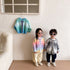 Children's sweater knitted cardigan spring and autumn color gradient baby wool coat